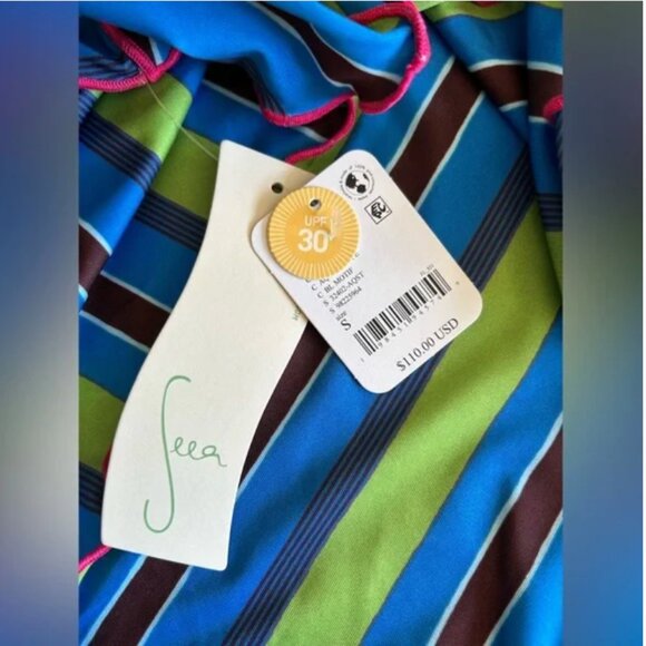 Free People NWT Seea Swim top long sleeve size S - Picture 4 of 7